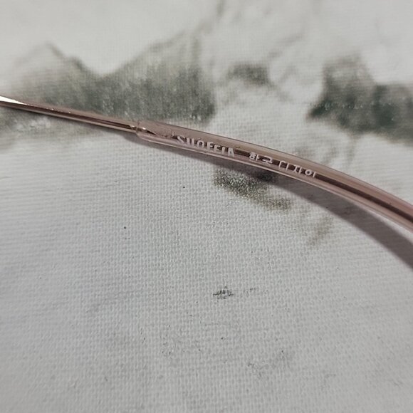 Firmoo Suofeia Eyeglass Replacement Frames S11093-C03 Womens Rose Gold‎ Half Rim